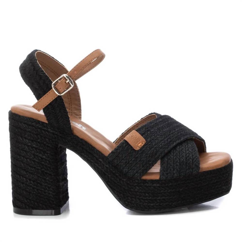 NEW XTI women's heeled sandals in black
